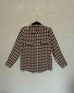 Blauw-wit-cognac geruite blouse (M), Ophalen of Verzenden, Zo goed als nieuw, Maat 38/40 (M), Blauw