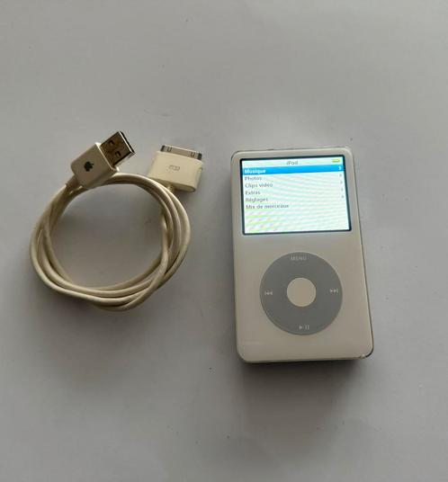 iPod classic 80 gb wit 5.5 generatie, Audio, Tv en Foto, Mp3-spelers | Apple iPod, Gebruikt, Classic, 40 GB en meer, Overige kleuren