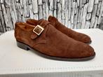 Finsbury Suede bruine single monk herenschoenen - Maat 41, Finsbury, Bruin, Ophalen of Verzenden, Gespschoenen