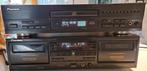 Set Pioneer CT-W606DR (dubbel cassette) + PD-207 CD speler, Audio, Tv en Foto, Ophalen, Dubbel, Overige merken, Auto-reverse