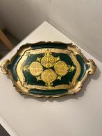 plateau florentine vintage en bois sculpté,, Enlèvement