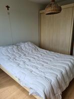slaapkamer met dubbel bed, Huis en Inrichting, Slaapkamer | Complete slaapkamers, Ophalen, Zo goed als nieuw, Tweepersoons, Modern