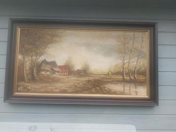 Schilderij  landschap de laet beschikbaar voor biedingen