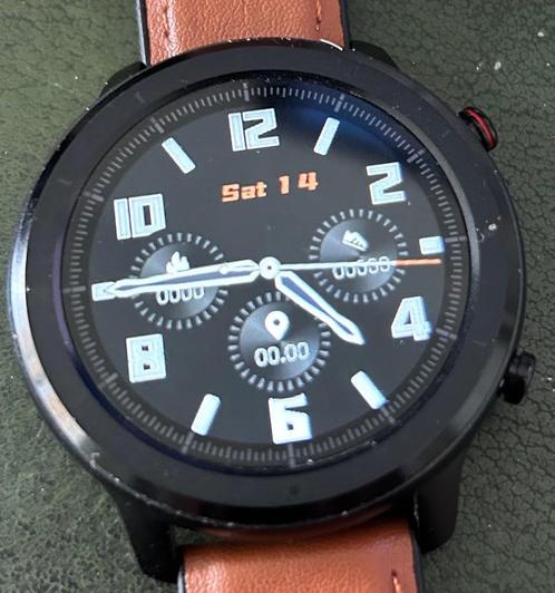 Smartwatch, Handtassen en Accessoires, Sporthorloges, Zo goed als nieuw, Android, Zwart, Calorieverbanding, Hartslag, Slaap, Stappen