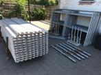 Stelling met veel ijzeren vloeren!!, Doe-het-zelf en Bouw, Steigers, Ophalen of Verzenden, Zo goed als nieuw, Gevelsteiger, 5 meter of hoger