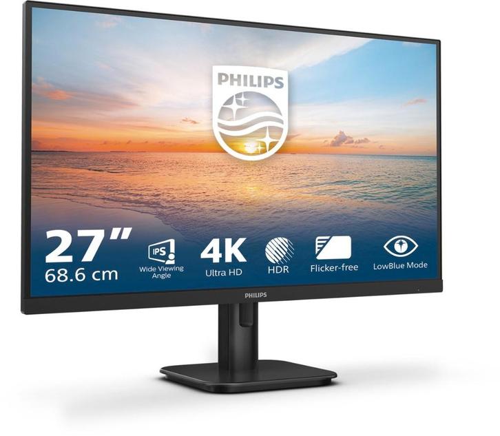 Philips 27E1N1800A, 4K IPS Monitor, 27 inch: € 139, Computers en Software, Monitoren, Nieuw, DisplayPort, IPS, HD, Ophalen of Verzenden