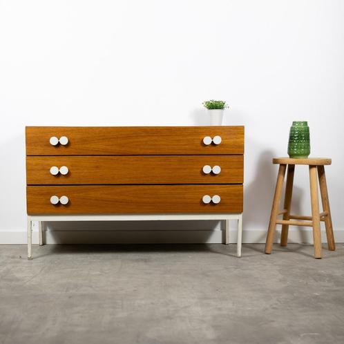 Prachtige vintage ladekast, Huis en Inrichting, Kasten | Ladekasten, Gebruikt, Teakhout, Ophalen of Verzenden