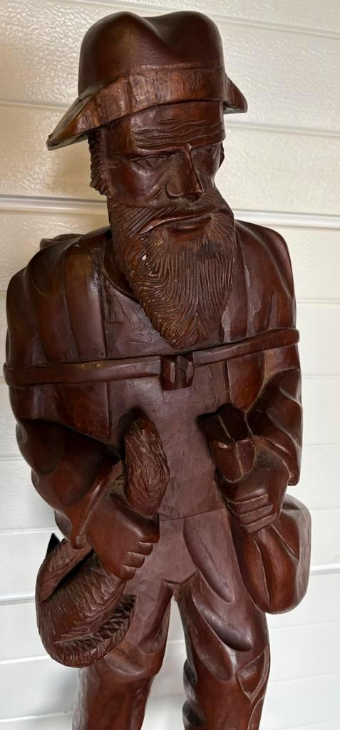 Houten beeld van zwerver, Antiek en Kunst, Kunst | Beelden en Houtsnijwerken, Ophalen