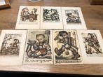 7 postkaarten Hummel 1930, Verzamelen, Foto's en Prenten, Ophalen of Verzenden, Zo goed als nieuw, Voor 1940, Prent