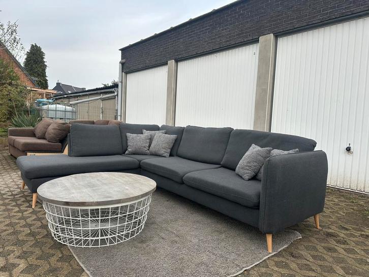 PRACHTIGE GRIJZE HOEKZETEL |  FREE DELIVERY | ‼️, Huis en Inrichting, Zetels | Zetels en Chaises Longues, Zo goed als nieuw, Vierpersoons of meer