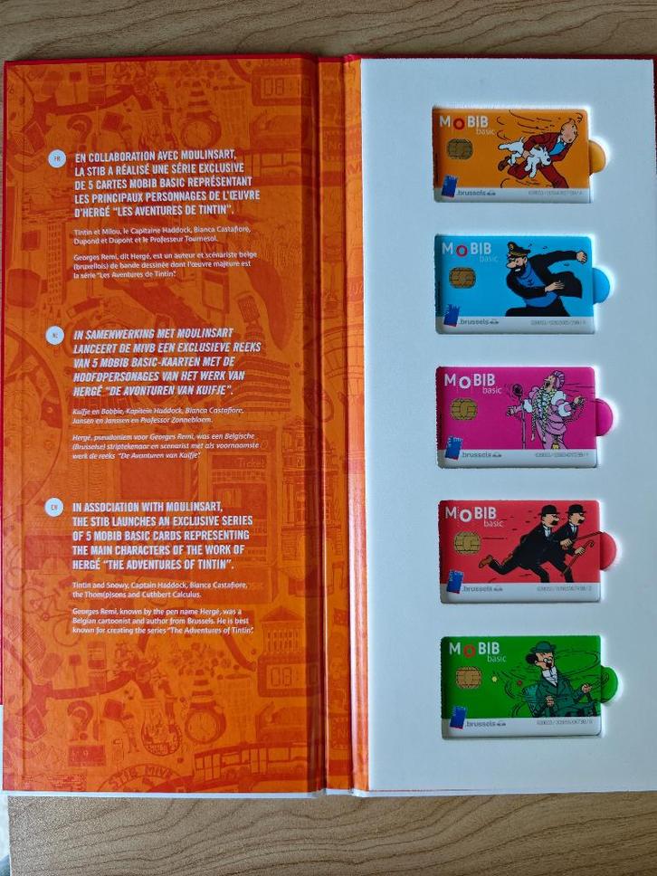 Collection de cartes STIB Tintin – Édition limitée, Collections, Personnages de BD, Comme neuf, Livre ou Jeu, Tintin, Enlèvement ou Envoi