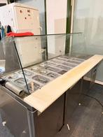 Professionele gekoelde saladettekoelwerkbank met glasopbouw, Zakelijke goederen, Horeca | Keukenapparatuur, Ophalen, Gebruikt