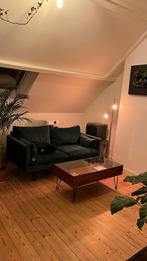 Velvet donker groene zetel, Huis en Inrichting, Zetels | Zetels, Ophalen, Gebruikt, 150 tot 200 cm, 75 tot 100 cm