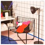 Zwarte draadstaal fauteuil, Ophalen, Nieuw, Eenpersoons, Metaal