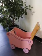 Houten roze poppenwagen, Kinderen en Baby's, Ophalen of Verzenden, Gebruikt