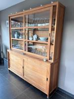Teak buffet/vitrinekast, Huis en Inrichting, Ophalen, Gebruikt, 200 cm of meer, 25 tot 50 cm