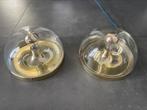 Set van 2 vintage Cosack gouden plafondlampen jaren 70, Ophalen of Verzenden