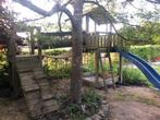 Jungle gym speelhuis met brug en commandotoren, Ophalen, Gebruikt, Hout