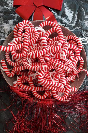 Lot de 20 lettres décoratives de Noël en forme de canne à su