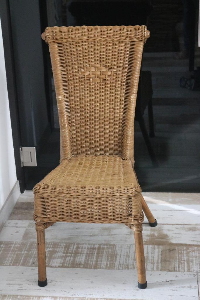 6 rotan stoelen, Huis en Inrichting, Stoelen, Gebruikt, Vijf, Zes of meer stoelen, Riet of Rotan, Bruin, Ophalen