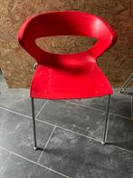 rode stoelen, Huis en Inrichting, Stoelen, Ophalen, Kunststof, Gebruikt, Vijf, Zes of meer stoelen