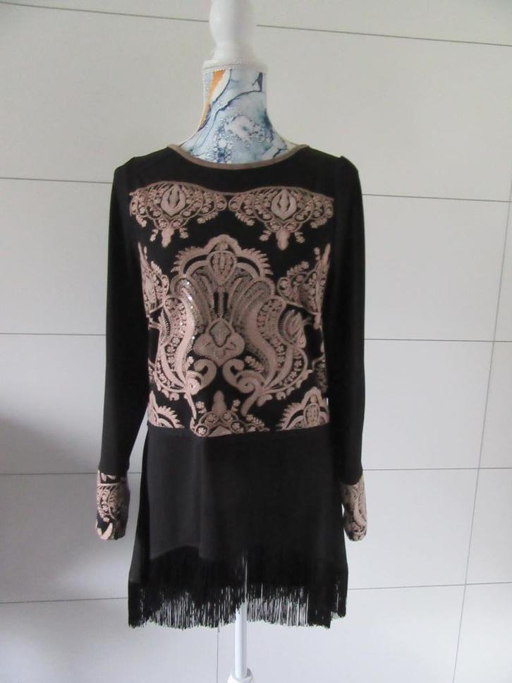Zwarte Tuniek - Save The Queen - Large - nieuw, Vêtements | Femmes, Blouses & Tuniques, Neuf, Taille 42/44 (L), Noir, Enlèvement ou Envoi