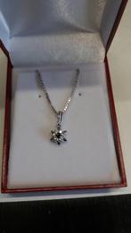 18K witgouden hanger, Ophalen of Verzenden, Nieuw, Blauw, Goud