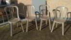 Lot de 4 chaises de jardin grosfillex monobloc Miami bistrot, Empilable, Autres matériaux, Enlèvement, Utilisé