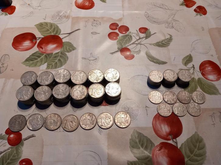 Lot de pièces de monnaies en argent, Postzegels en Munten, Munten | België, Zilver, Zilver, Ophalen