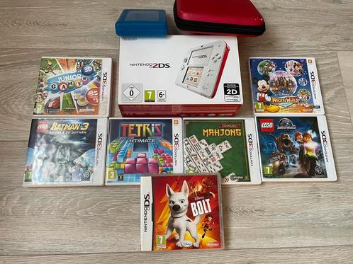 Nintendo 2DS + Jeux, Consoles de jeu & Jeux vidéo, Consoles de jeu | Nintendo 2DS & 3DS, Comme neuf, 2DS, Blanc, Avec jeux, Avec housse de protection ou sac