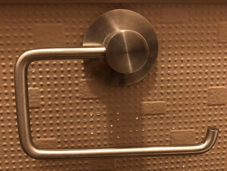 Toiletrolhouder zonder klep mat metaal Zack, Doe-het-zelf en Bouw, Sanitair, Gebruikt, Overige typen, Chroom, Ophalen of Verzenden