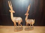 Vintage jaren 1960 Gesneden Houten Antilope, Gazelle Folk Tr, Ophalen of Verzenden