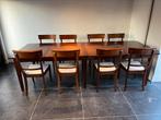 Grange eettafel + 8 stoelen massief hout kerselaar, Ophalen of Verzenden, Zo goed als nieuw