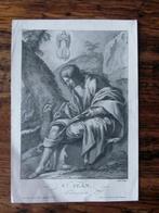 Saint-Jean l'évang. Hecquet Legris ancien XIXème Abbeville, Antiek en Kunst, Kunst | Etsen en Gravures, Ophalen of Verzenden