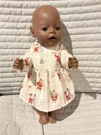 380. Babyborn: Nieuw jurkje met kerstmannetjes, Ophalen of Verzenden, Nieuw, Babypop
