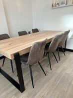 Tafel met  6 stoelen, Huis en Inrichting, Tafels | Eettafels, Ophalen, Overige materialen, 200 cm of meer, 50 tot 100 cm