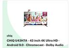 Chiq tv 43 inch 4k, Audio, Tv en Foto, Ophalen