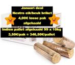 Houtbriketten eik of beuk afhaalpromo t/m 17/01 OP=OP, Tuin en Terras, Verzenden, Beukenhout, Blokken