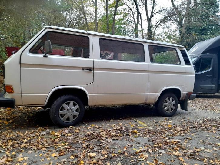 Volkswagen T3, Auto's, Volkswagen, Particulier, Transporter, Schuifdeur, Diesel, Handgeschakeld, Wit, Beige, Kunstmatig leder