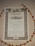 Handgemaakt zilver met Baltische amber (& certificaat), Nieuw, Oranje, Ophalen of Verzenden, Met edelsteen