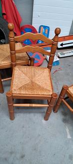 Lot de 30 belles chaises en bois avec assise en osier, Maison & Meubles, Comme neuf, Brun, Bois, Enlèvement