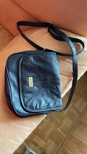 Sac à bandoulière cuir et PVC, Enlèvement, Comme neuf, Noir, Cuir