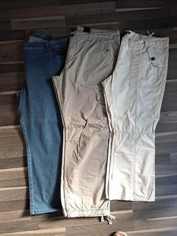 Broek katoen en Jeans mt 50/52, dames beschikbaar voor biedingen