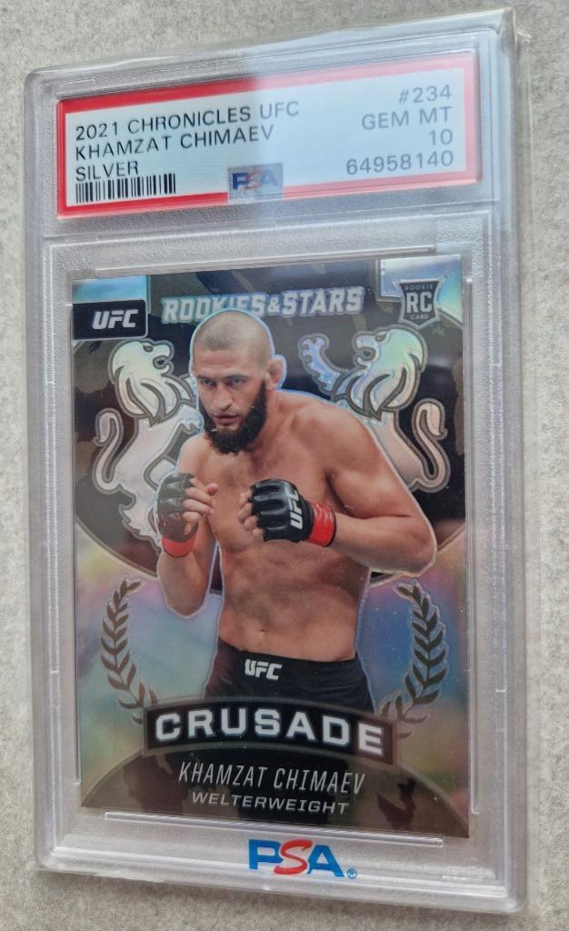 2021 Panini UFC Khamzat Chimaev Rookie Silver PSA 10, Hobby en Vrije tijd, Overige Hobby en Vrije tijd, Nieuw, Ophalen of Verzenden