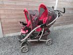 Dubbele kinderwagen, Kinderen en Baby's, Kinderwagens en Combinaties, Gebruikt, Met reiswieg, Ophalen, Kinderwagen
