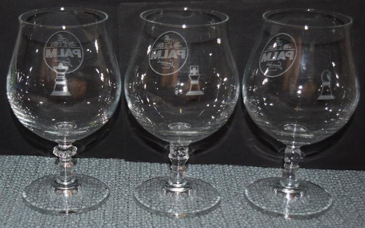 Palm / Serie Schaakspel / 6 glazen., Verzamelen, Biermerken, Nieuw, Glas of Glazen, Palm, Ophalen of Verzenden