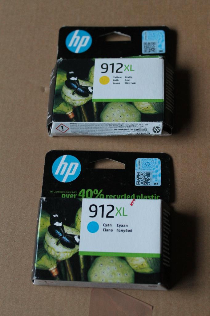 2 HP inktpatronen , Geel en Cyaan, nieuw in doosje, Computers en Software, Printerbenodigdheden, Nieuw, Cartridge, Ophalen of Verzenden