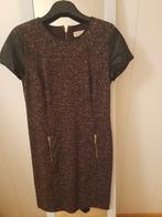 Michael Kors - robe marron mélangée avec aspect cuir - S/36, Michael Kors, Enlèvement ou Envoi, Taille 36 (S), Comme neuf