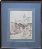 MARK MACKEN / ORIENTALISME / ORIGINEEL WERK / 52x45cm KADER, Ophalen of Verzenden
