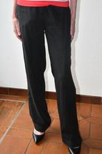 Zwarte linnen zomerbroek met wijde pijpen - maat 36, Comme neuf, Taille 36 (S), Noir, Enlèvement ou Envoi